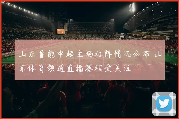 山东鲁能中超主场对阵情况公布 山东体育频道直播赛程受关注