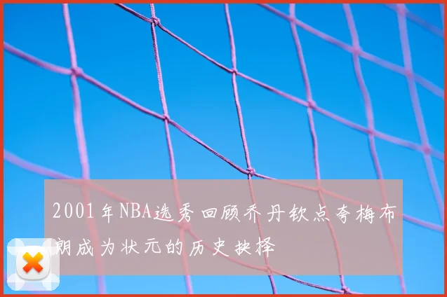 2001年NBA选秀回顾乔丹钦点夸梅布朗成为状元的历史抉择