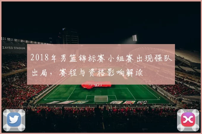2018年男篮锦标赛小组赛出现强队出局，赛程与资格影响解读